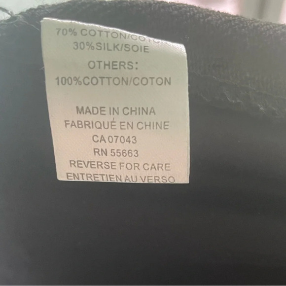 FORCYNTHIA BLACK COTTON SILK JOGGERS MEDIUM - Picture 7 of 9